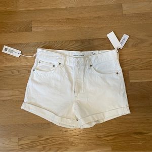 90s A-Line High-Rise White Jean Shorts - Denim Forum / Aritzia - Size 28